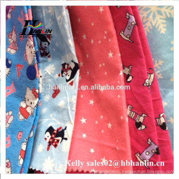 High quality pure color wholesale cotton flannel fabric/printed jacquard flannel fabric